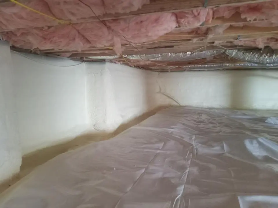 Crawl space encapsulation with closed-cell spray foam for Spray Foam Roofing in Charlestown