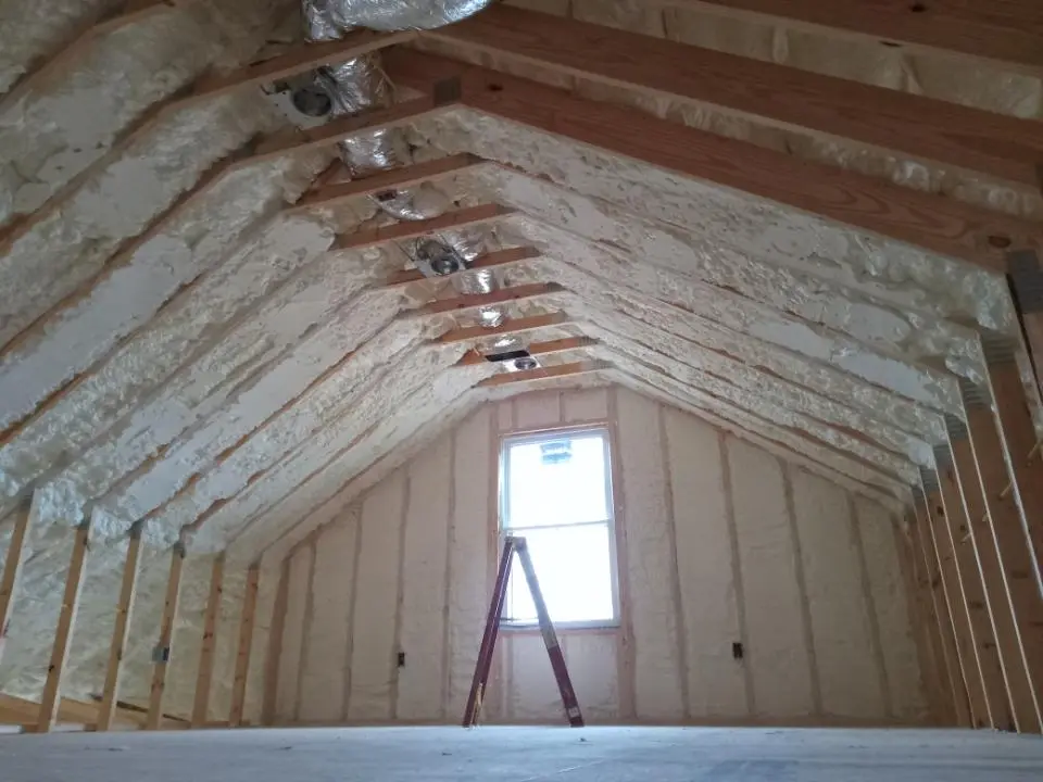 Spray foam roofing application for Crawl Space Insulation project in Charlestown